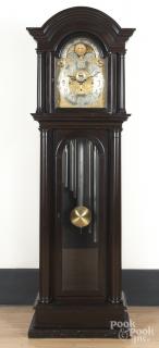 Appraisal: Mahogany tubular tall case clock ca retailed by J E