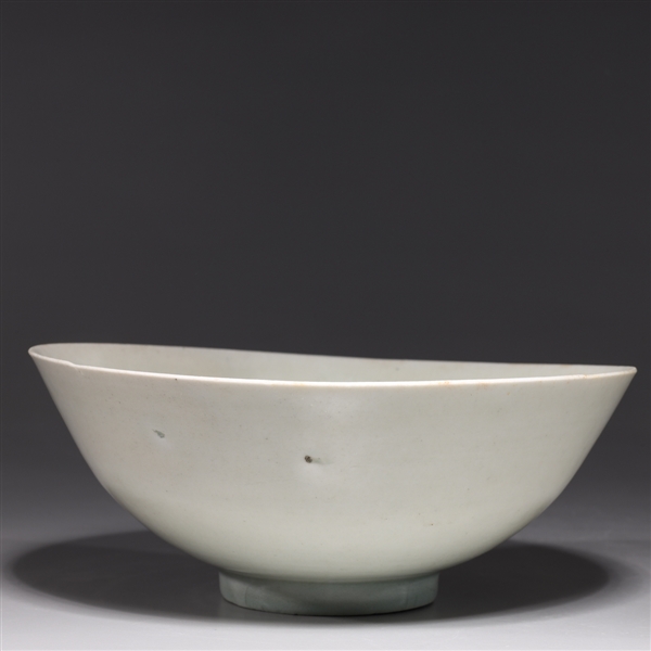 Appraisal: Chinese Song dynasty qingbai glazed bowl with incised floral designs