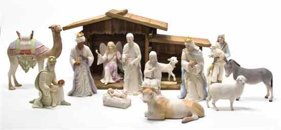 Appraisal: A Cybis Porcelain Nativity Set comprising Mary Joseph Christ child