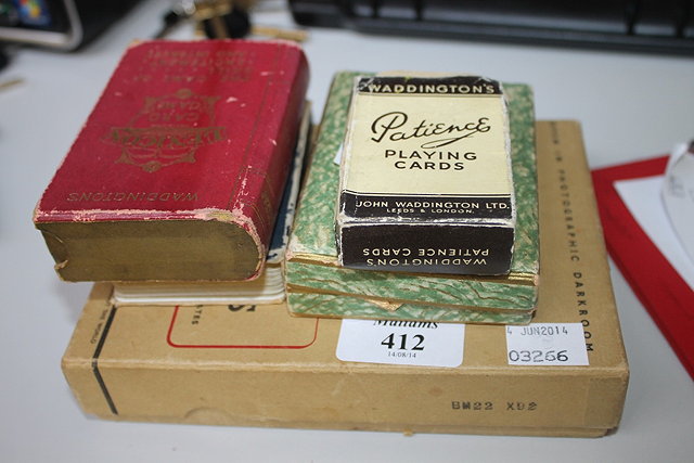 Appraisal: A COLLECTION OF OLD PHOTOGRAPHIC PLATES and a few packs