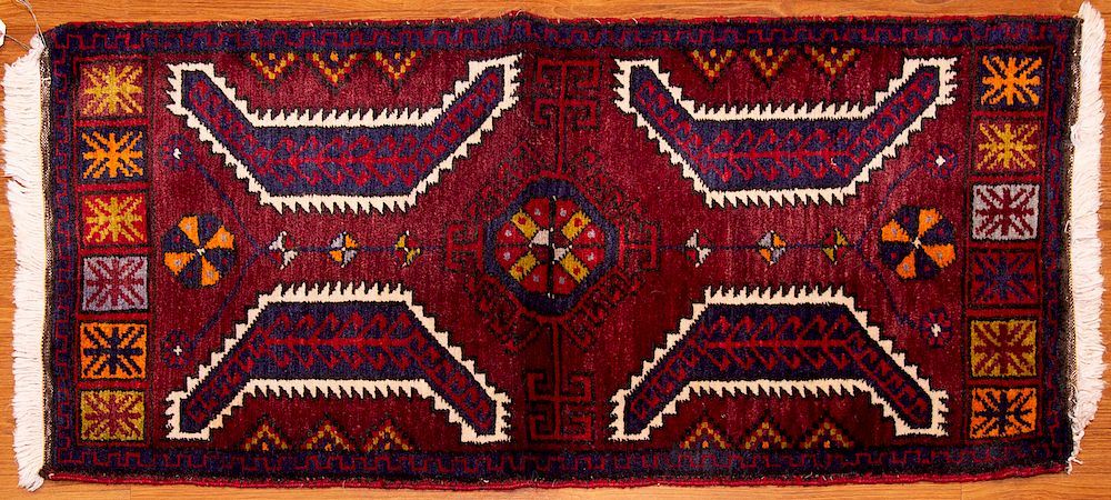 Appraisal: Turkish Konya Rug x hand knotted wool foundation Condition Appears