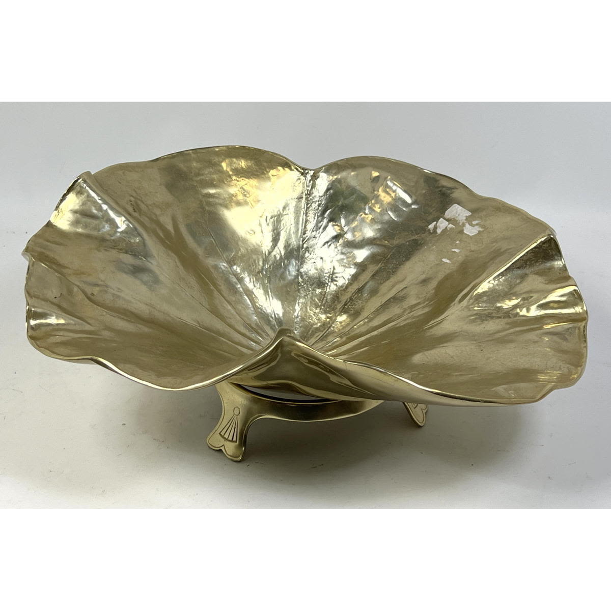 Appraisal: Oskar J W Hansen Large Lotus Leaf bowl for Harvin