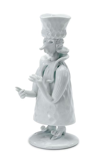 Appraisal: FULVIO BIANCONI VENINI italian - Glass figurine White glass lattimo