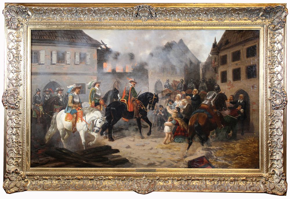 Appraisal: Pernett th C Painting of French Revolution Pernett th C