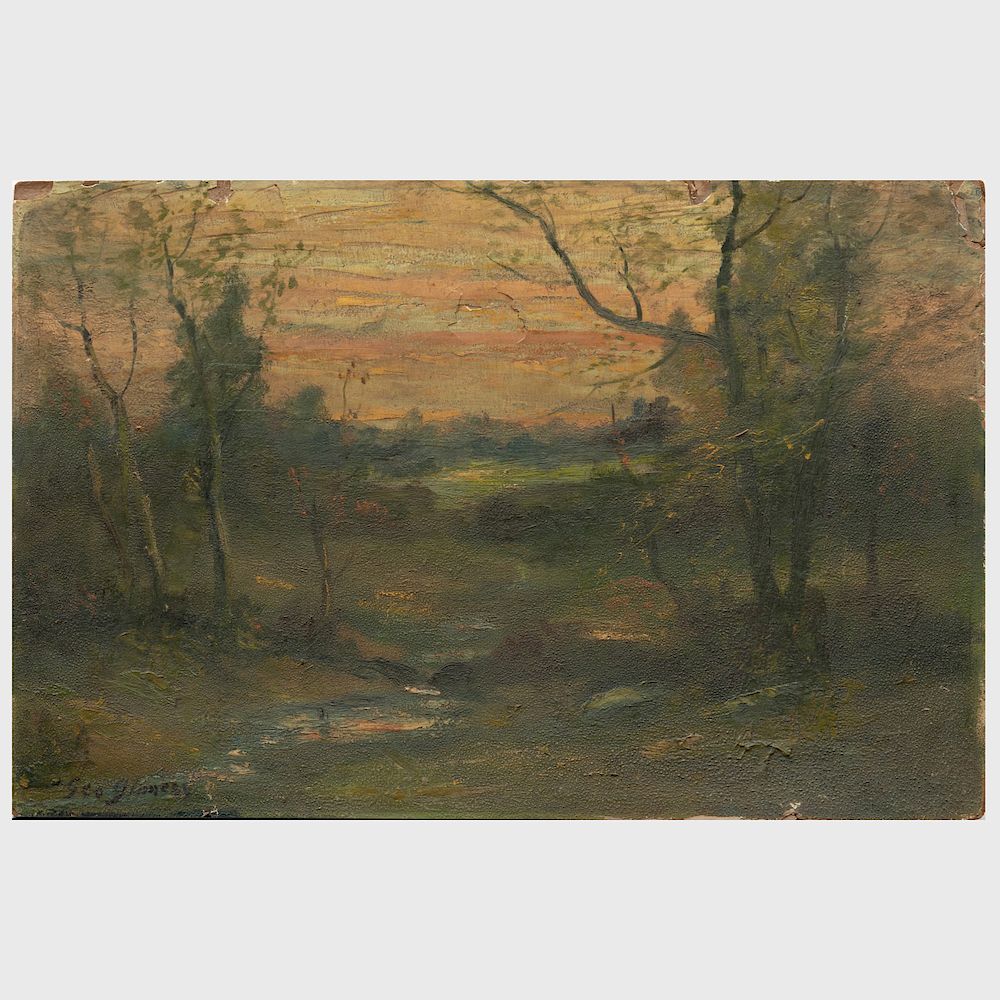 Appraisal: Attributed to George Inness Jr - Landscape Oil on Academy