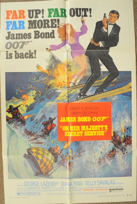 Appraisal: On Her Majesty's Secret Service poster Sheet US folded A