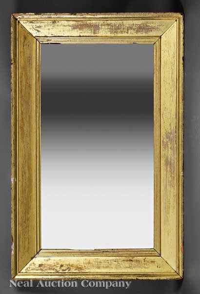 Appraisal: An American Classical Giltwood Mirror th c molded frame with