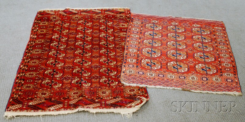 Appraisal: Two Tekke Rugs West Turkestan th th century ft in