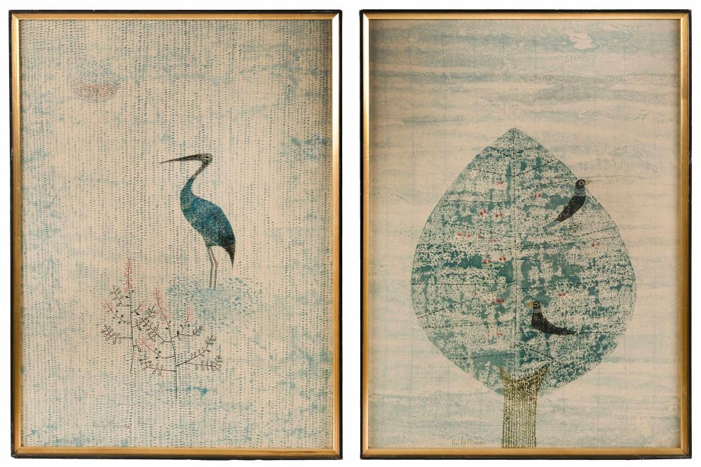 Appraisal: KEIKO MINAMI JAPAN - TWO VIEWS OF BIRDS DAI OBAN