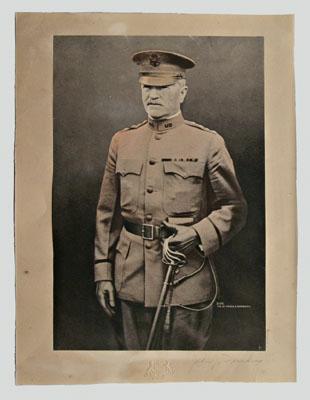 Appraisal: General John Pershing print colorized photolithograph imprinted I F S