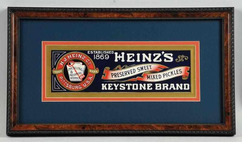 Appraisal: Circa Embossed Cardboard Heinz Sign Richly and highly detailed Beautifully