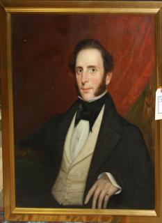 Appraisal: mid- th C New York School portrait of a gentleman