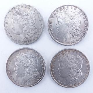 Appraisal: Collection of Four U S Morgan Silver Dollars Dates range