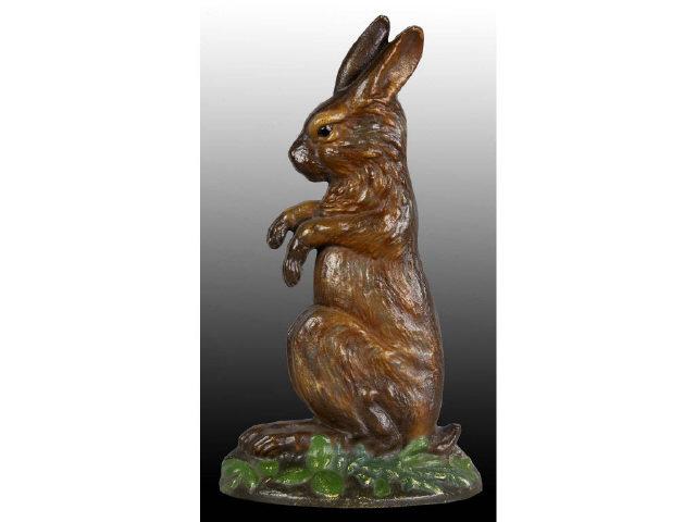 Appraisal: Cast Iron Bradley Hubbard Rabbit Doorstop Description Signed B H