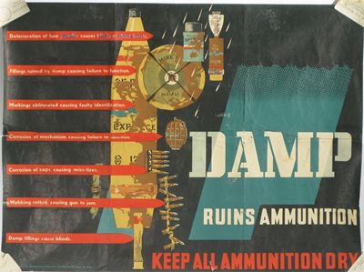 Appraisal: Damp Ruins Ammunition - Keep All Ammunition Dry' a poster