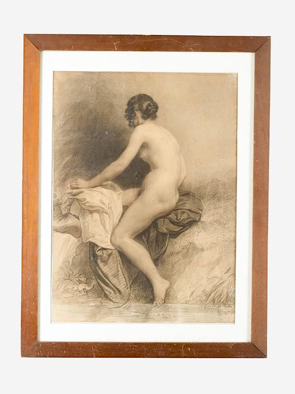 Appraisal: William Etty - -attributed William Etty - -attributed Female nude