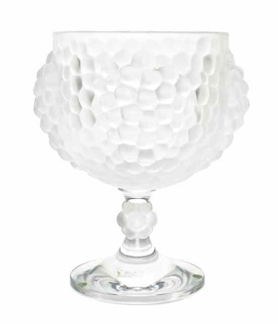 Appraisal: A Lalique Molded and Frosted Glass Punch Bowl Antilles the