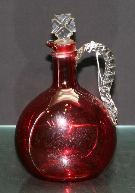 Appraisal: Victorian ruby glass jug cms high