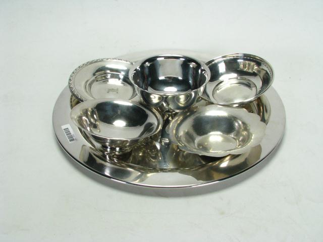 Appraisal: Group of Sterling Plated Accessories including four sterling bowls all