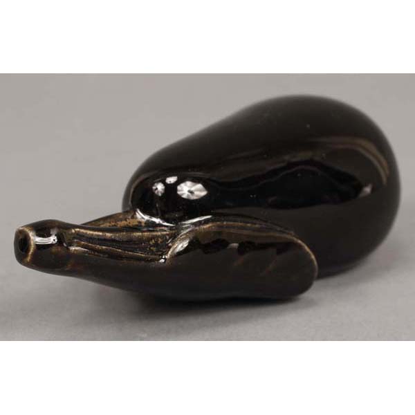 Appraisal: Rookwood Pear Form Paperweight black gloss glaze