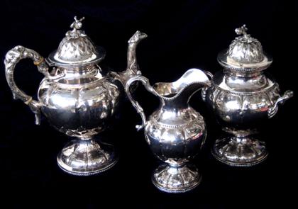 Appraisal: Pure Coin silver part tea setjones ball co circa