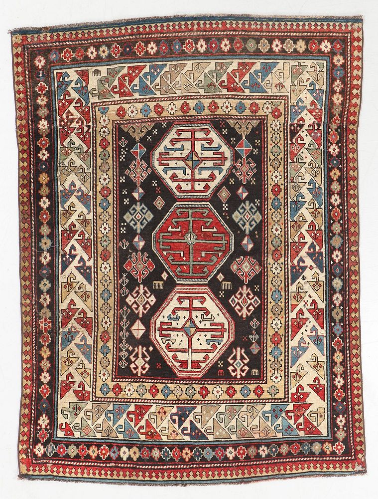 Appraisal: Antique Kuba Rug Caucasus ' '' x ' '' Antique