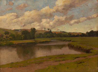 Appraisal: Edwin D Connell - Continental River Landscape signed lower right