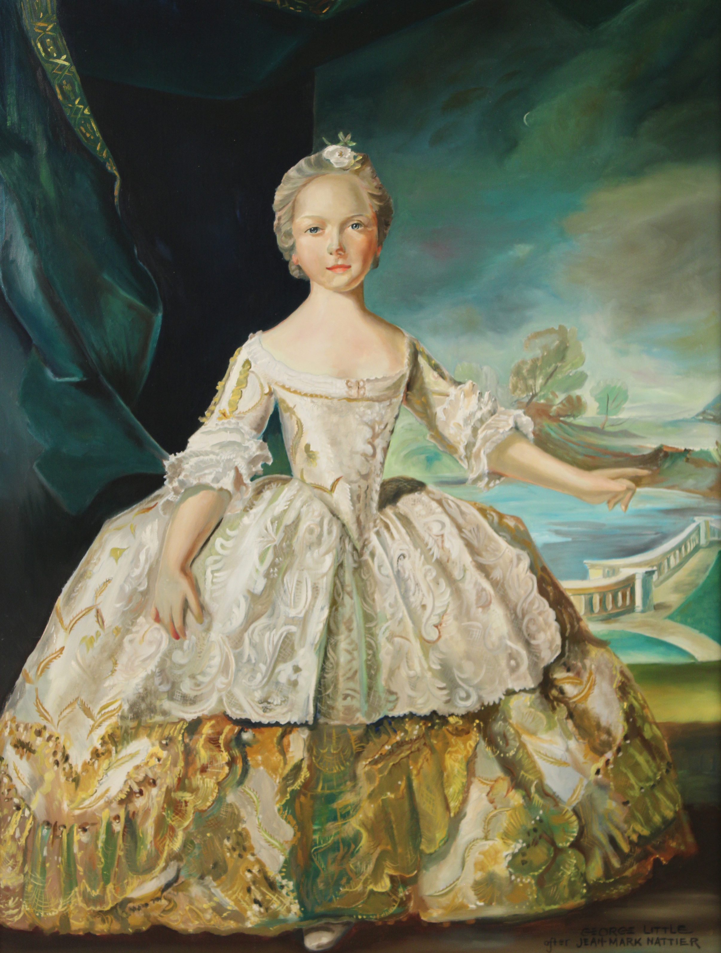 Appraisal: PRINCESS ISABELLA OF PARMA AFTER NATTIER Large oil on canvas