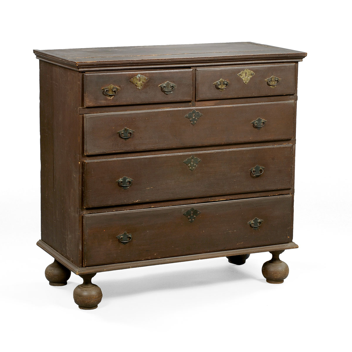 Appraisal: NEW ENGLAND WILLIAM AND MARY MAPLE CHEST OF DRAWERS IN