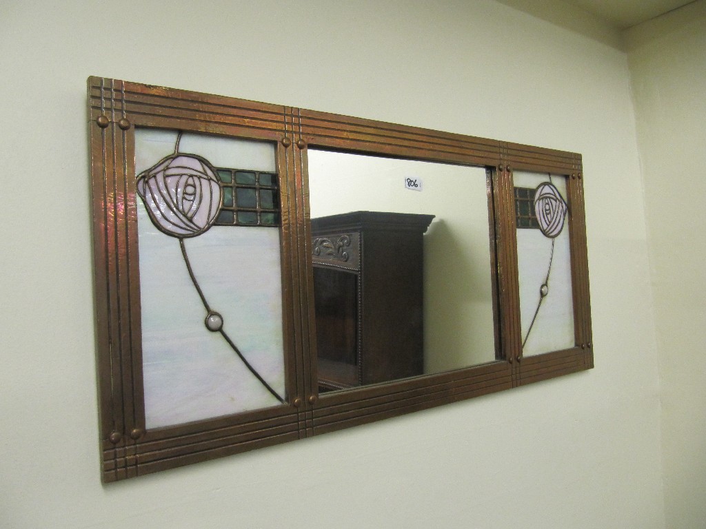 Appraisal: Reproduction gilt framed wall mirror and a Rennie MacKintosh style