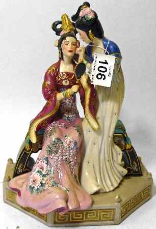 Appraisal: Franklin Mint Figure Group Sisters of Spring by Caroline Young