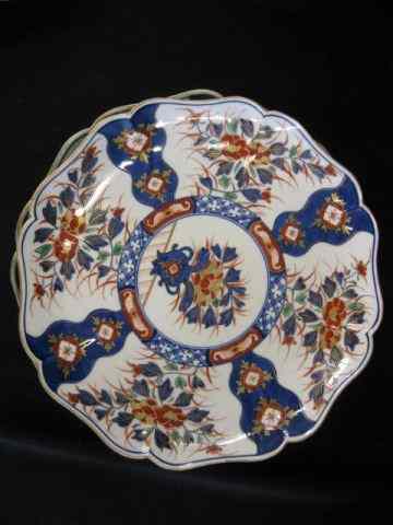 Appraisal: Set of Japanese Imari Porcelain DinnerPlates florals gold trim ''