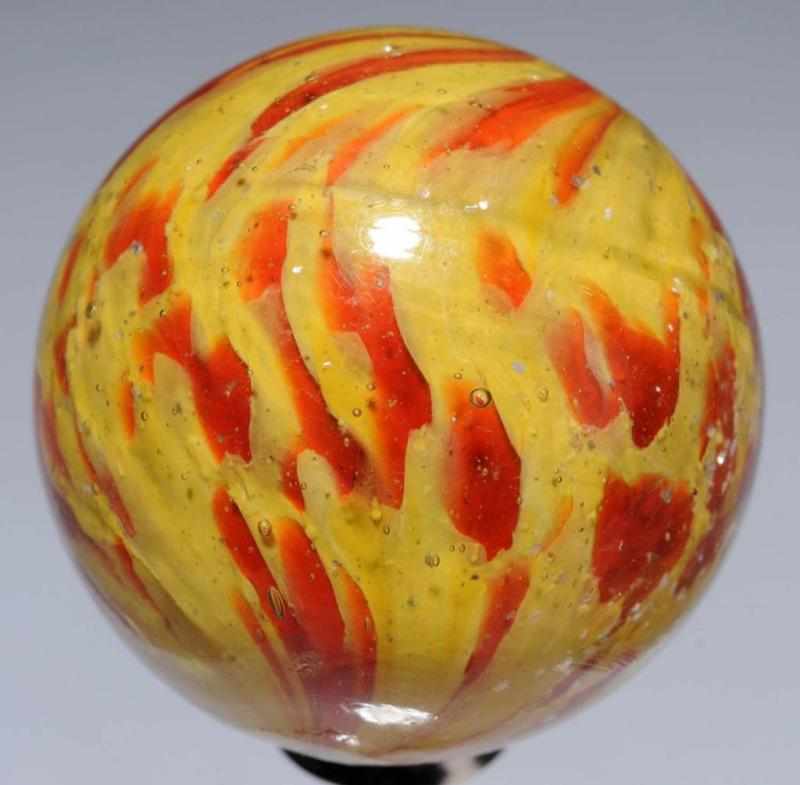 Appraisal: Onionskin Marble with Mica Description Original surface Yellow base with