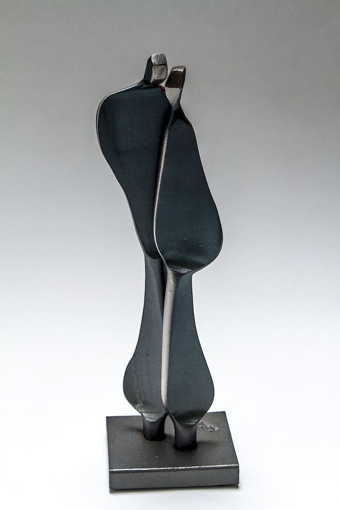 Appraisal: Boris Kramer Quiet Encounter Steel Sculpture Boris Kramer Canadian b