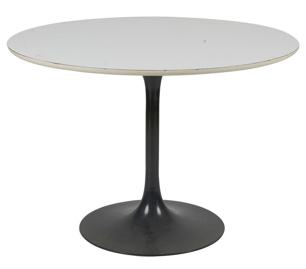 Appraisal: EERO SAARINEN-STYLE DINING TABLEunsigned Formica painted wood and metal inches