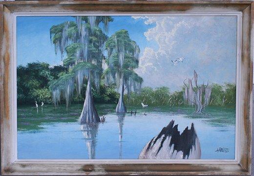 Appraisal: ROBERTS Livingston American th Century Florida Highwaymen Backwaters Swamp Scene