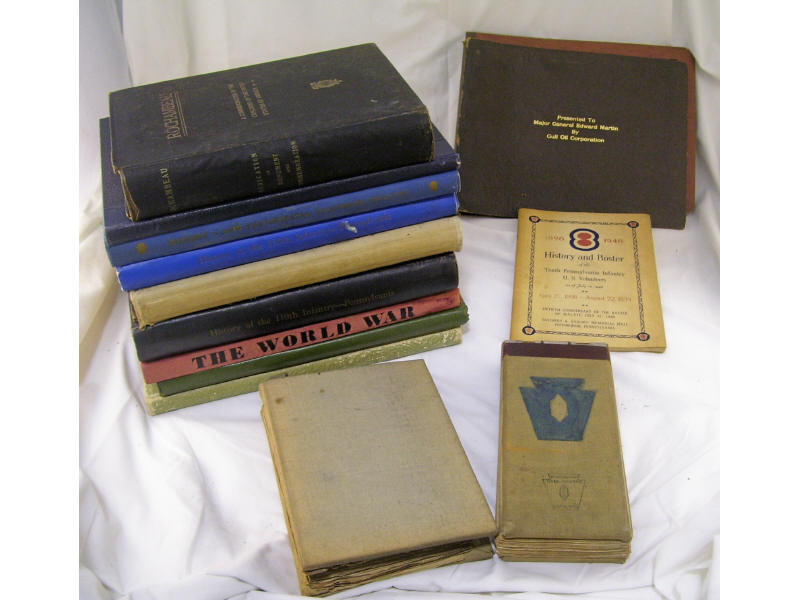 Appraisal: War Related Book Lot Under General Martin Includes Log Book