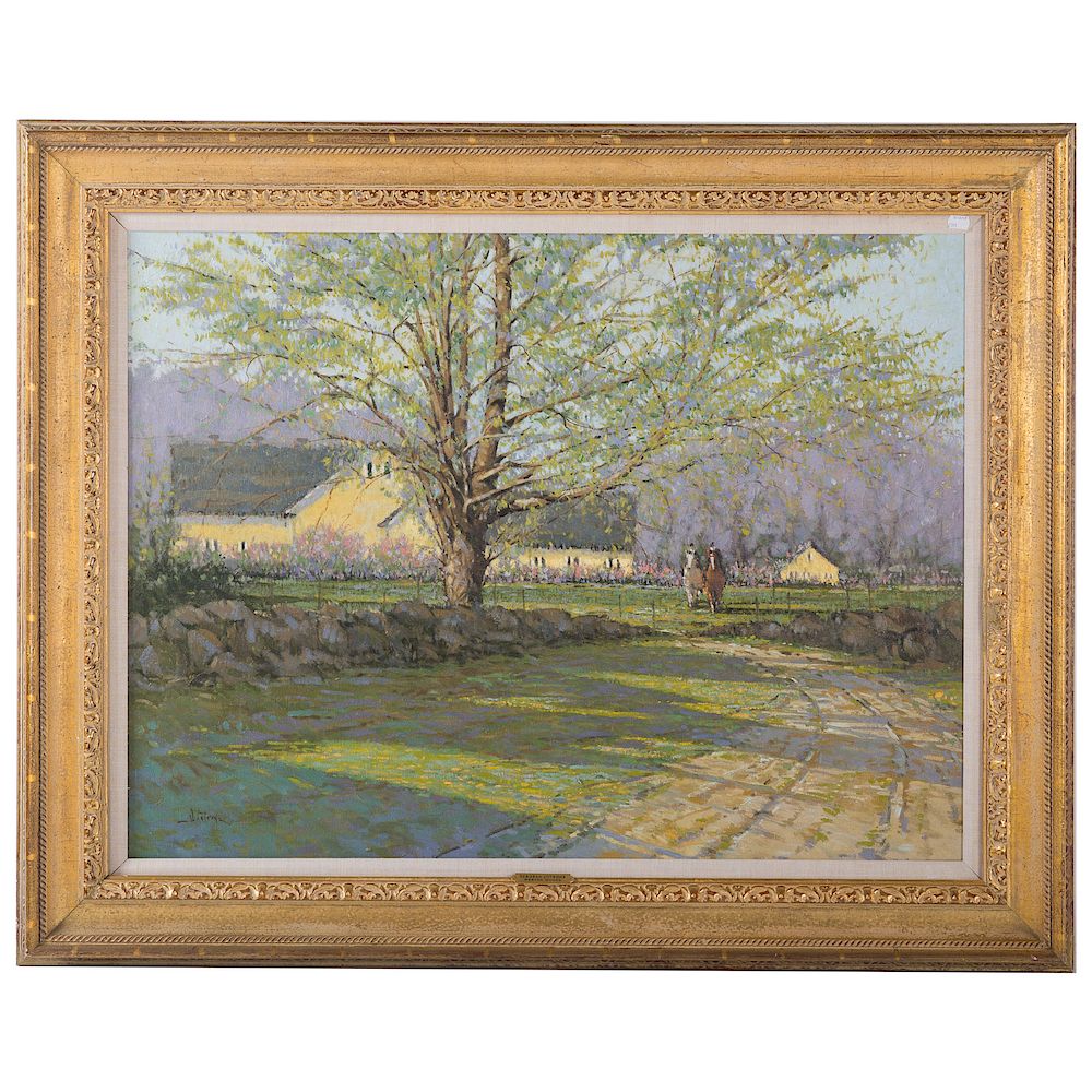 Appraisal: Deborah Cotrone Weston Countryside American b Oil on canvas signed