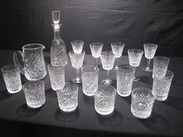 Appraisal: Waterford crystal glassware decanter ''Alana'' pattern All marked ''Waterford'' on