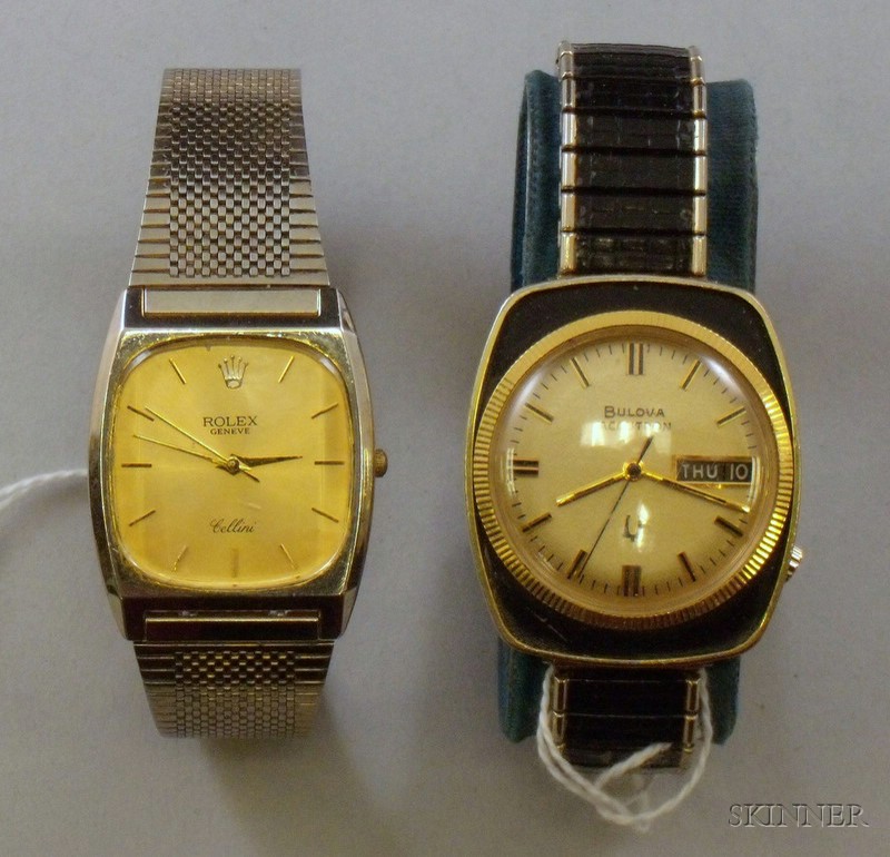 Appraisal: Bulova Accutron and Rolex Wristwatches the Accutron with tuning fork