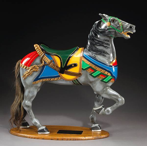 Appraisal: A carved and painted carousel horse attributed to Stein and