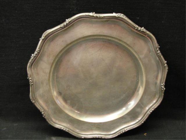 Appraisal: Silver Charger From an East th Street NYC estate Approx