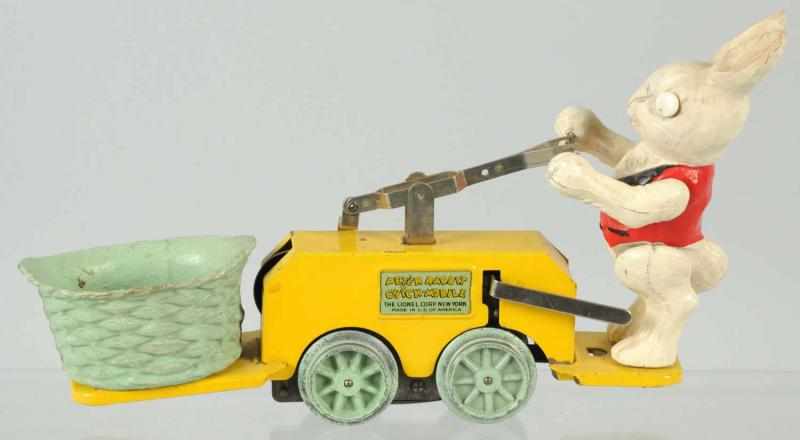 Appraisal: Lionel Peter Rabbit Chick Mobile Handcar American Clockwork mechanism is