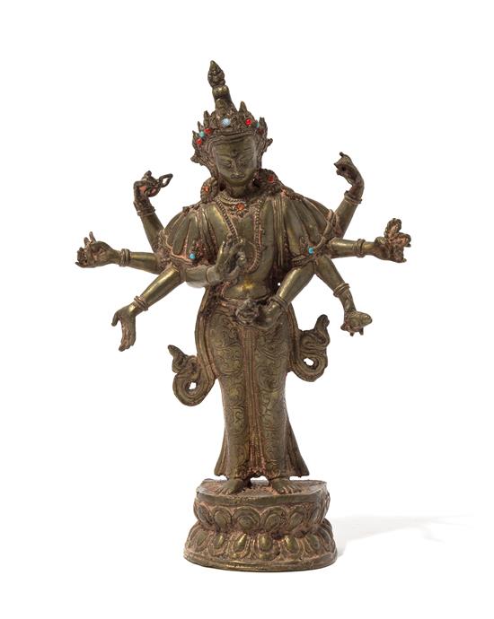 Appraisal: Sale Lot A Gilt Bronze Figure of a Bodhisattva the