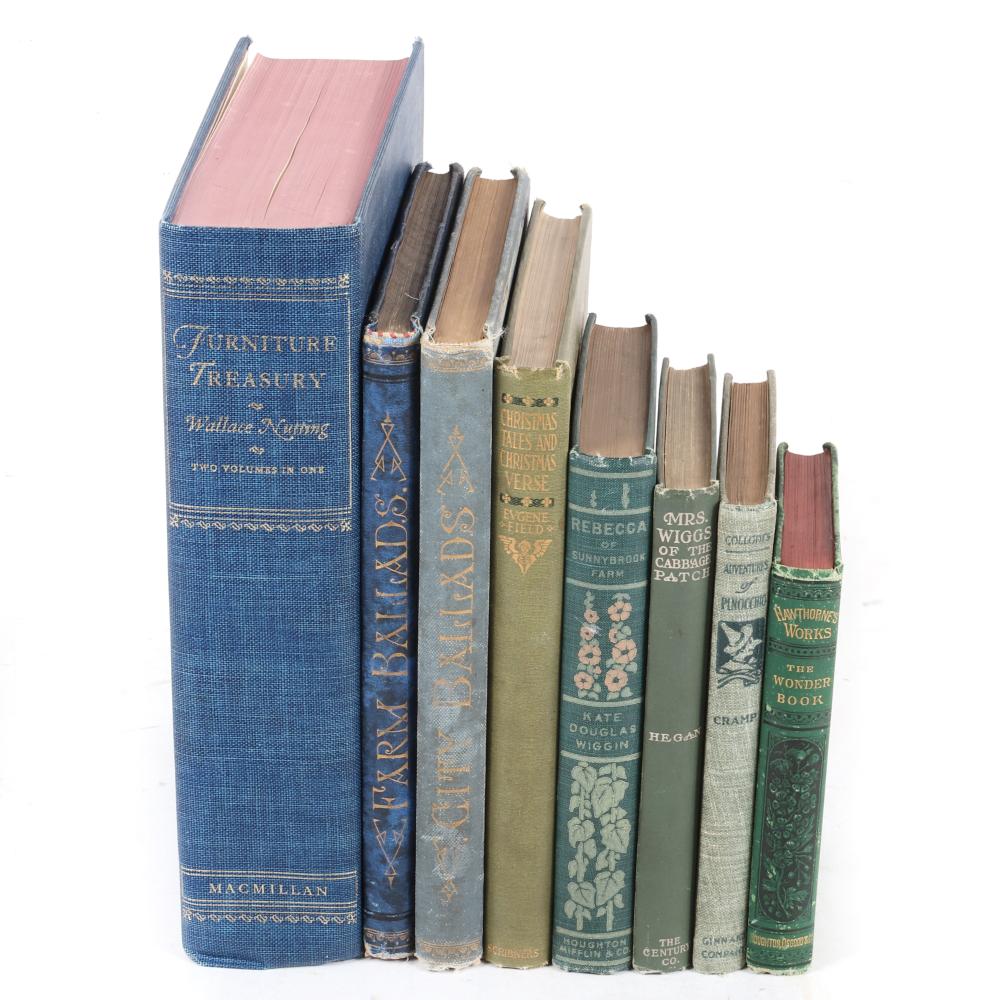 Appraisal: EIGHT VINTAGE BOOKS REBECCA OF SUNNYBROOK FARM WALLACE NUTTING'S FURNITURE