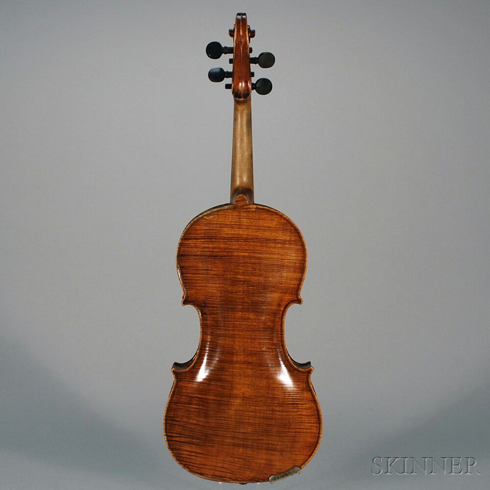 Appraisal: German Composite Violin labeled GUARNERIUS and a repair label REPAIRED