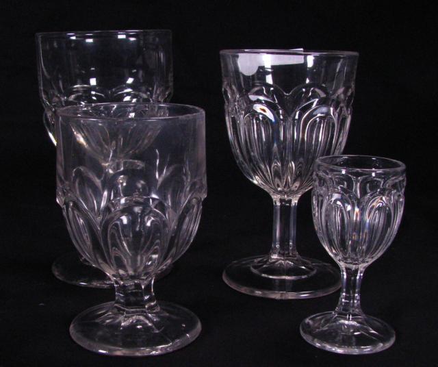 Appraisal: Group of McKee Seneca Loop Early Pattern Glass thirty-four items