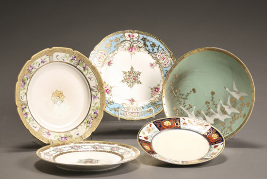 Appraisal: Five Nippon Cabinet Plates First Half th Century Two with