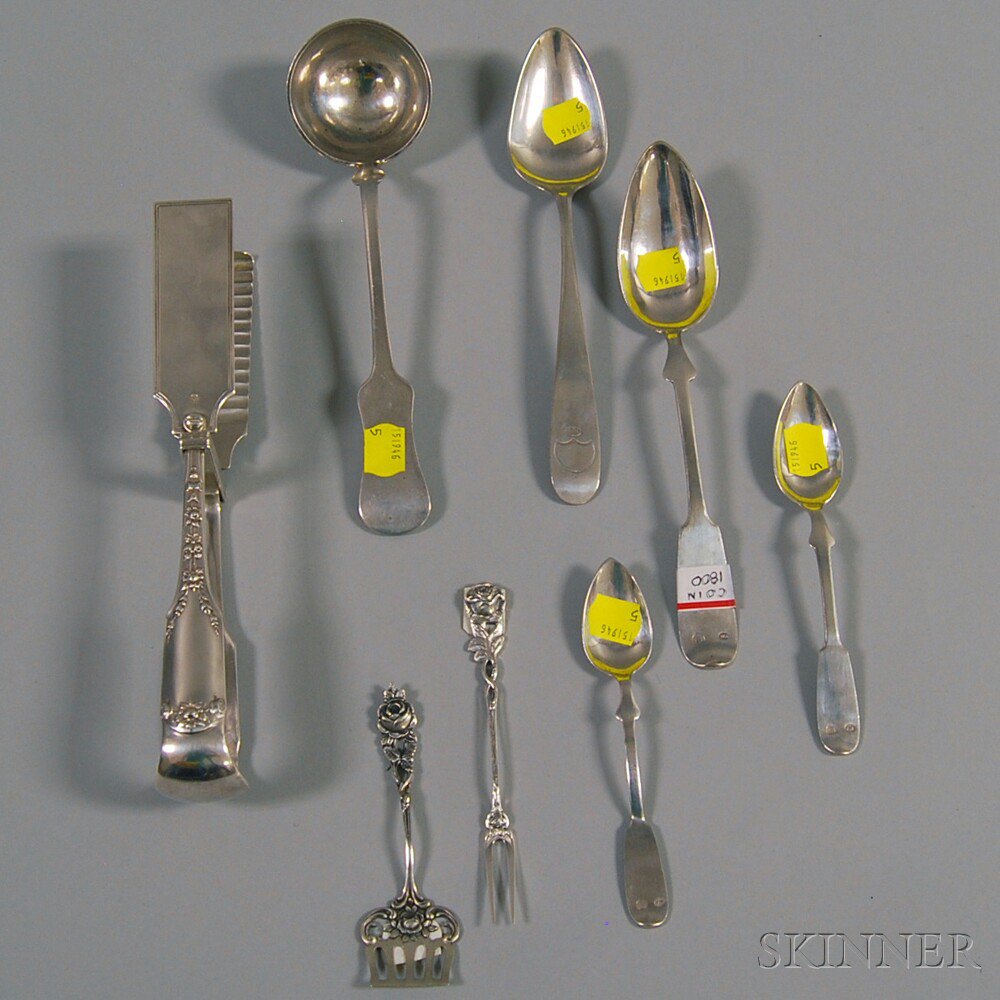 Appraisal: Small Group of Assorted Continental Silver Flatware including a pair