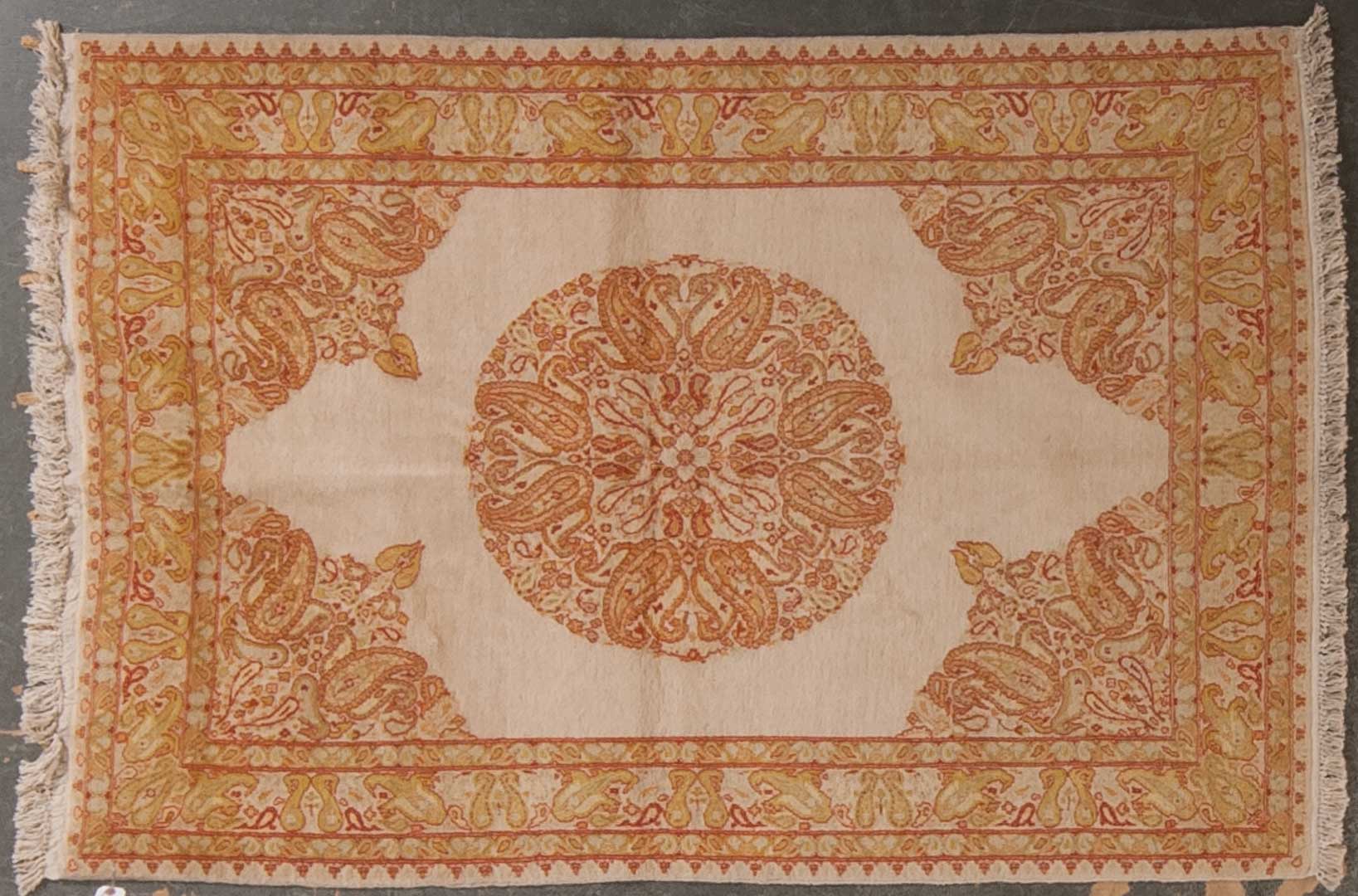 Appraisal: Semi-antique Kerman rug approx x Iran circa Condition Even wear